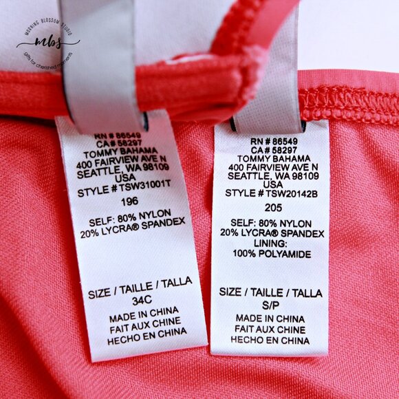 Tommy Bahama Halter 2 Pieces Bikini Orange 34C, SP - Picture 8 of 9